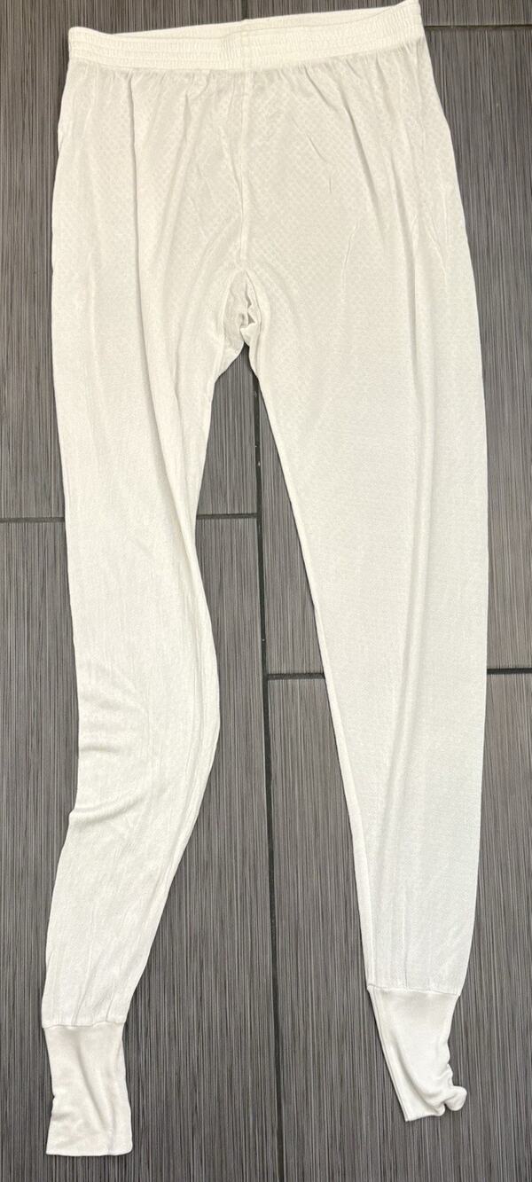 LL Bean Silk Base Layer Leggings Women’s Small Regular White Pointelle